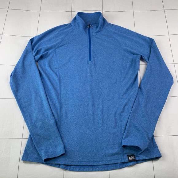 REI Tops Rei Top Womens Medium Blue Quarter Zip Tech Long Sleeve